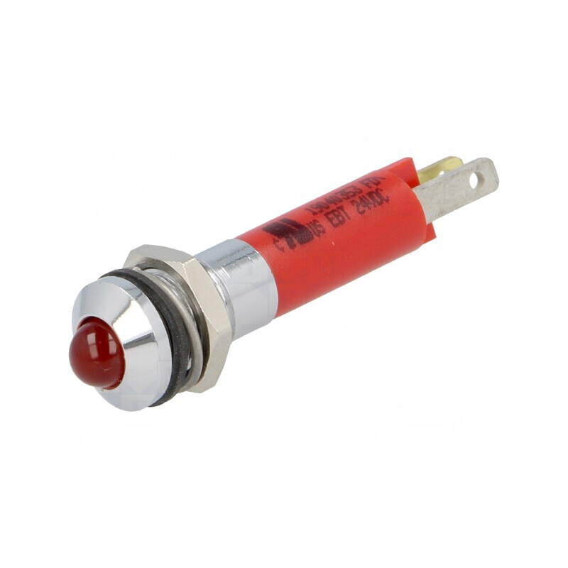 Lampă LED de Control Roșie 24V Ø8mm IP40 | Electronic-mag.ro | Componente Electronice