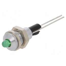 Lampă LED Verde Convex 6mm pentru PCB | Electronic-mag.ro | Componente Electronice