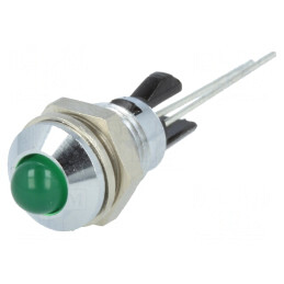Lampă LED verde convex PCB 5mm | Electronic-mag.ro | Componente Electronice