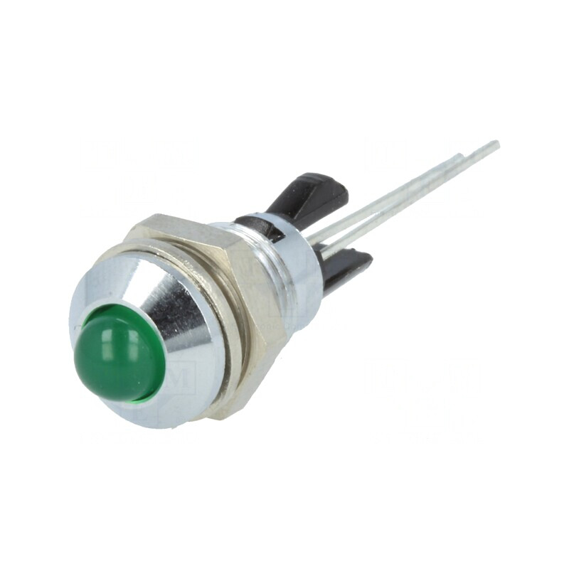 Lampă LED verde convex PCB 5mm | Electronic-mag.ro | Componente Electronice