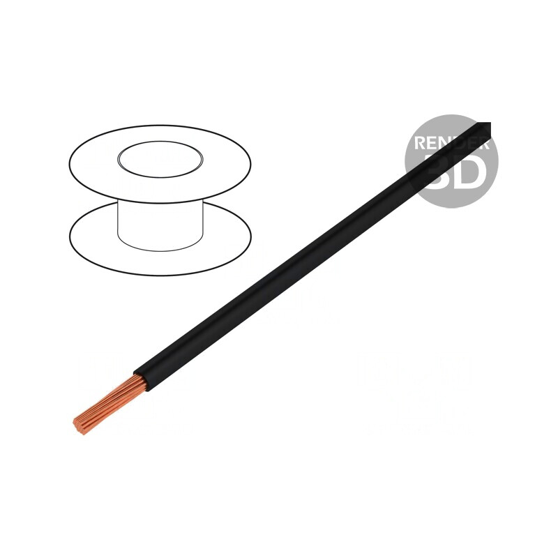 Cablu FlexiVolt-2V Cu 1mm2 PVC Negru 1,5kV | Electronic-mag.ro | Componente Electronice