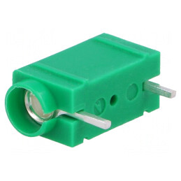 Soclu Banană Verde PCB 4mm 10A 250VDC | Electronic-mag.ro | Componente Electronice