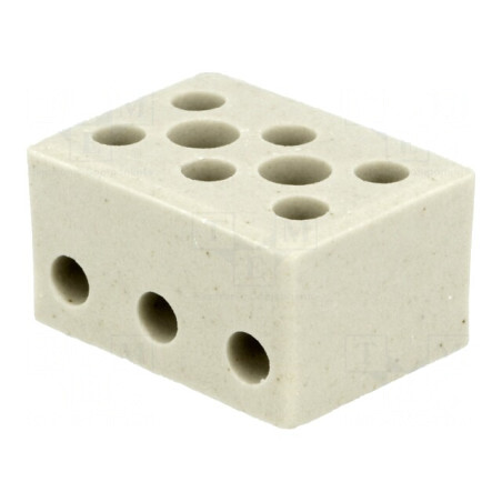 Regletă de conexiuni terminal cu șurub 3 piste 4mm2 450V | Electronic-mag.ro | Componente Electronice