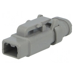 Conector DTM Mamă 2 Pini Gri IP68 | Electronic-mag.ro | Componente Electronice