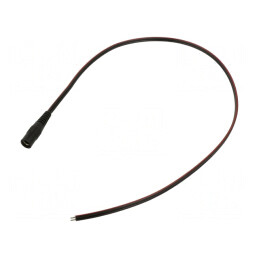 Cablu DC 5,5/2,1 Negru 0,5m