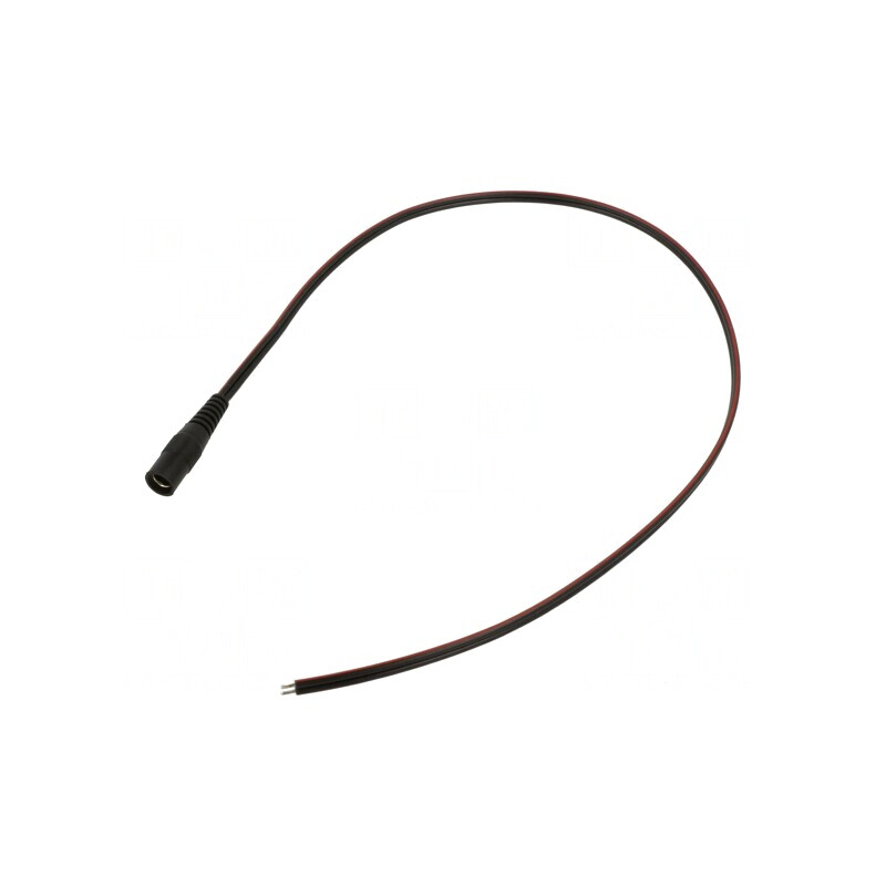 Cablu DC 5,5/2,1 Negru 0,5m | Electronic-mag.ro | Componente Electronice