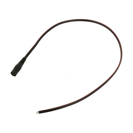 Cablu DC 5,5/2,1 Negru 0,5m | Electronic-mag.ro | Componente Electronice