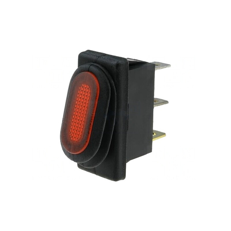 Comutator Basculant ON-OFF 10A 250V IP65 cu Lumină Roșie | Electronic-mag.ro | Componente Electronice
