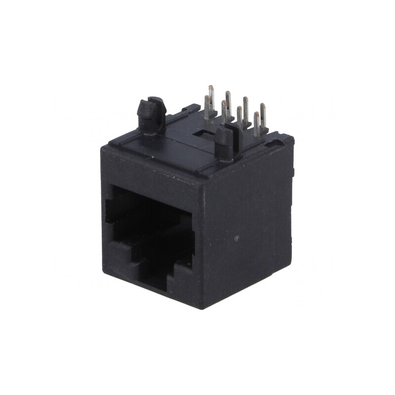 Soclu RJ45 Cat 5 8p8c THT în unghi | Electronic-mag.ro | Componente Electronice