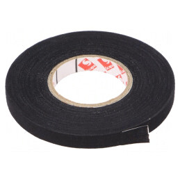 Bandă Textilă Neagră 9mm x 25m | Electronic-mag.ro | Componente Electronice