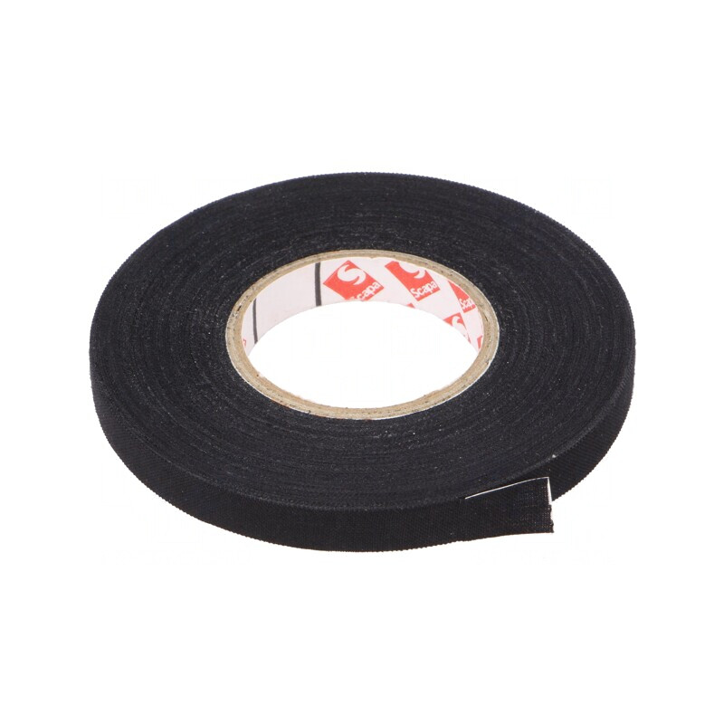 Bandă Textilă Neagră 9mm x 25m | Electronic-mag.ro | Componente Electronice