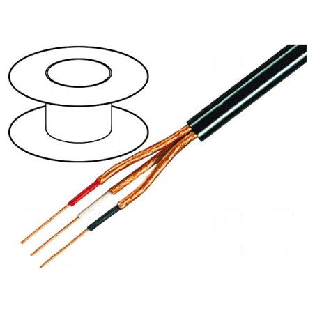 Cablu pentru microfon negru OFC 4x0,14mm² | Electronic-mag.ro | Componente Electronice