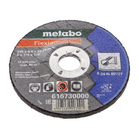 Disc de șlefuit pentru oțel 125mm 22,23mm 6mm | Electronic-mag.ro | Componente Electronice