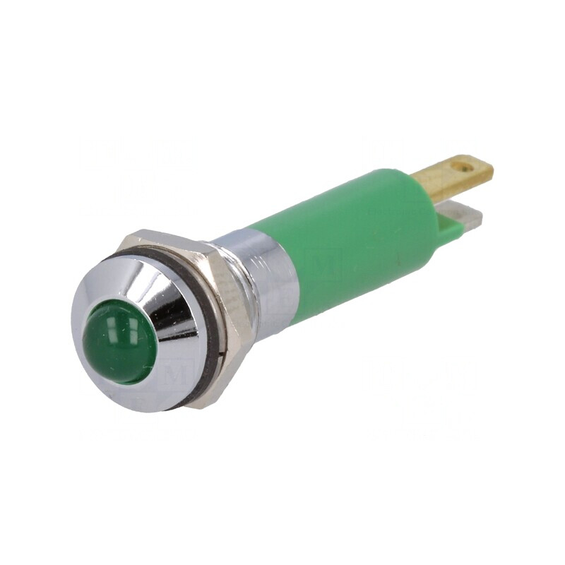 Lampă LED Verde 24VDC Ø8mm IP40 | Electronic-mag.ro | Componente Electronice