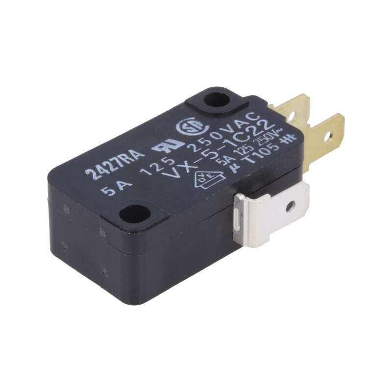Microîntrerupător SNAP ACTION 5A/250VAC SPDT | Electronic-mag.ro | Componente Electronice