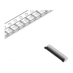 Conector PIN 36 ZIF FFC 0,5mm Contacte Inferioare | Electronic-mag.ro | Componente Electronice