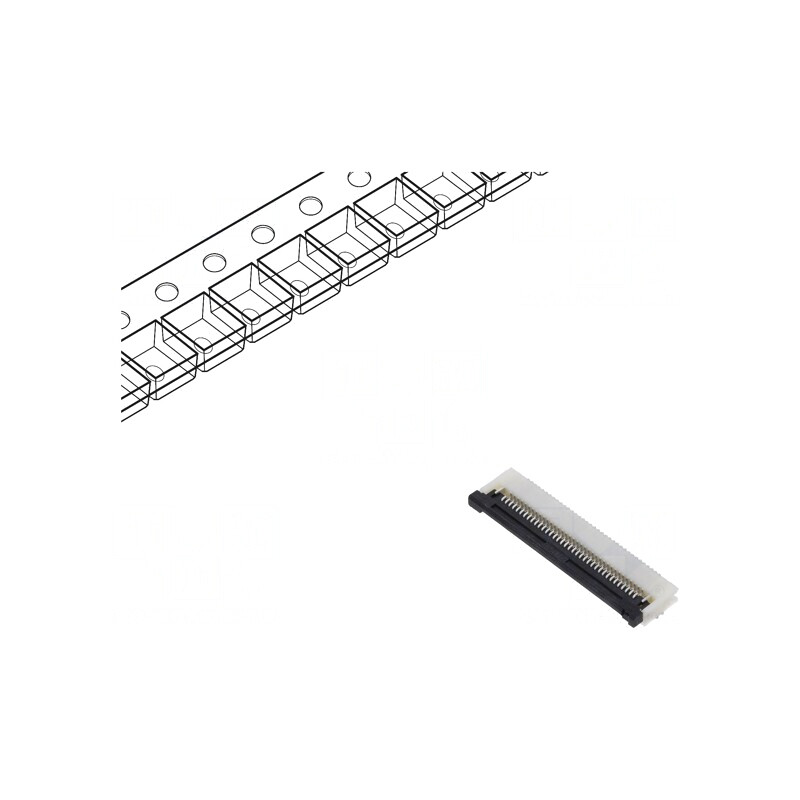 Conector PIN 36 ZIF FFC 0,5mm Contacte Inferioare | Electronic-mag.ro | Componente Electronice