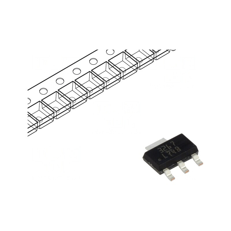 Stabilizator de tensiune LDO 12V 0,5A SOT223 | Electronic-mag.ro | Componente Electronice