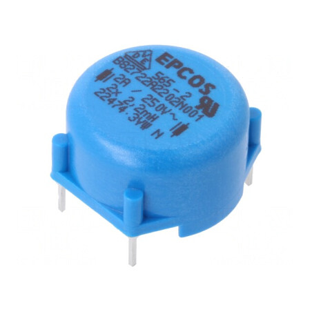 Inductor THT 2,2mH 2A 130mΩ 250VAC 20x12,5mm ±30% | Electronic-mag.ro | Componente Electronice