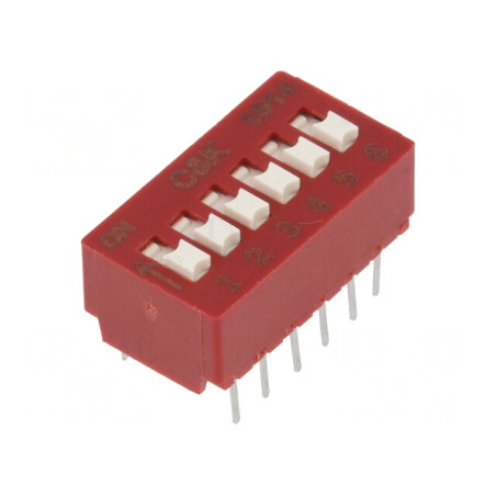Comutator DIP-SWITCH 6 Secțiuni SMT | Electronic-mag.ro | Componente Electronice