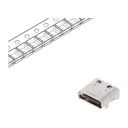 Soclu USB C PCB SMT Orizontal Gen2 USB 3.1 | Electronic-mag.ro | Componente Electronice