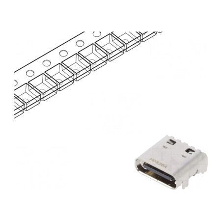 Soclu USB C PCB SMT Orizontal Gen2 USB 3.1 | Electronic-mag.ro | Componente Electronice