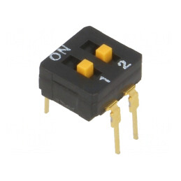 Comutator DIP-SWITCH 2 Secțiuni ON-OFF 0,03A 30VDC | Electronic-mag.ro | Componente Electronice