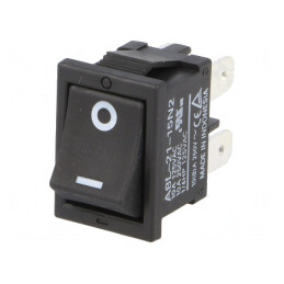 Întrerupător Balansoar ON-OFF 10A 250VAC Negru | Electronic-mag.ro | Componente Electronice
