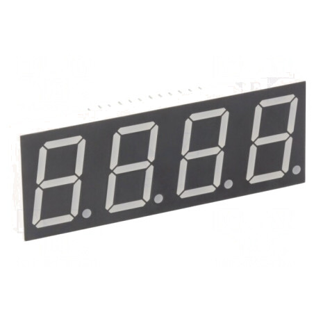 Afişaj LED 7 segmente 20,4mm 4 cifre roşu | Electronic-mag.ro | Componente Electronice