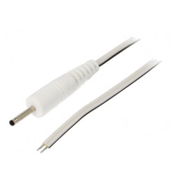 Cablu Alimentare Alb 0,5m 2x0,35mm2 DC 2,35/0,7 | Electronic-mag.ro | Componente Electronice