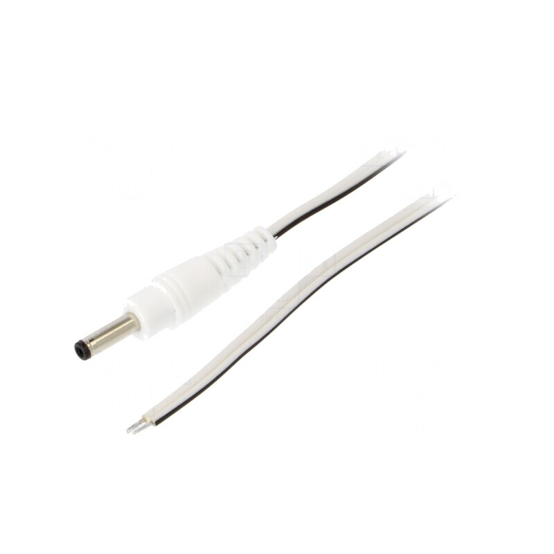 Cablu Alimentare DC Alb 0,5m | Electronic-mag.ro | Componente Electronice
