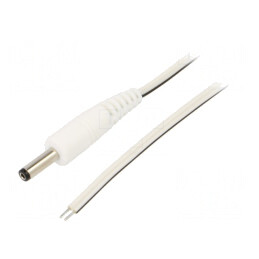 Cablu Alb 2x0,35mm2 DC 4,0/1,7 0,5m | Electronic-mag.ro | Componente Electronice