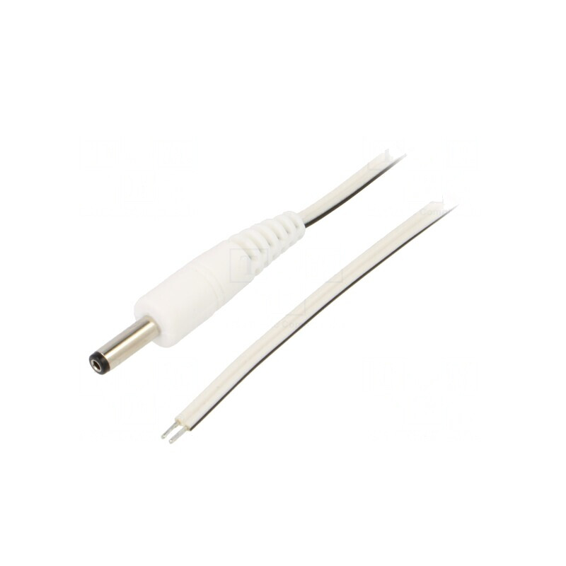 Cablu Alb 2x0,35mm2 DC 4,0/1,7 0,5m | Electronic-mag.ro | Componente Electronice
