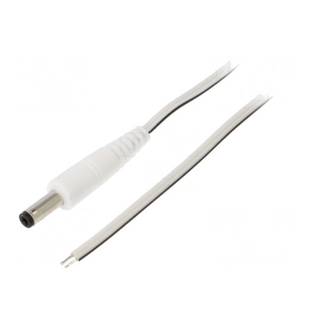 Cablu Alimentare DC Alb 0,5m 4,8/1,7mm | Electronic-mag.ro | Componente Electronice
