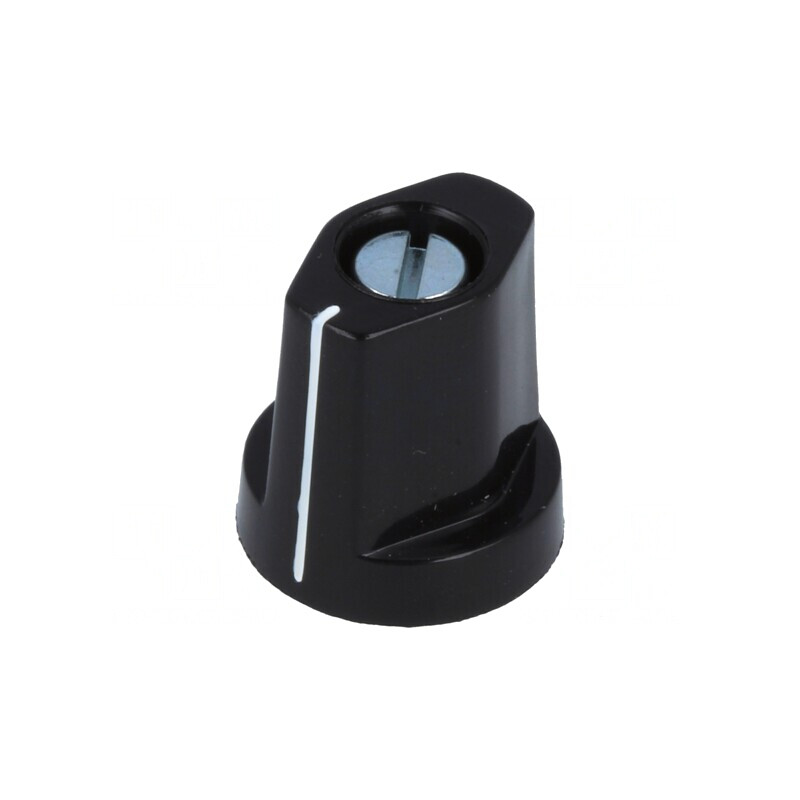 Buton Rotativ cu Flanșă și Indicator Plastic 4mm Negru | Electronic-mag.ro | Componente Electronice