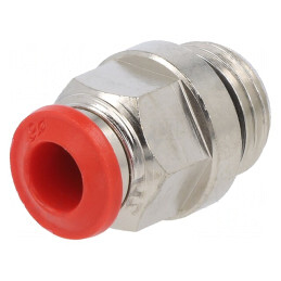 Racord Push-In Simplu 1/4" Alamă Nichelată 20 Bar | Electronic-mag.ro | Componente Electronice
