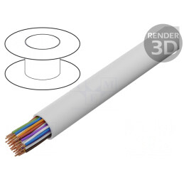 Cablu Telecomunicații Cupru 20x2x0,5mm Alb | Electronic-mag.ro | Componente Electronice