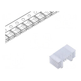 Radiator Extrudat Metalic 12,7mm x 25,9mm | Electronic-mag.ro | Componente Electronice