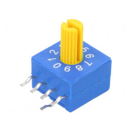 Întrerupător codificare DEC/BCD THT 10 poziții | Electronic-mag.ro | Componente Electronice