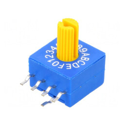 Întrerupător codificare HEX/BCD 16 poziții THT | Electronic-mag.ro | Componente Electronice
