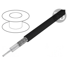 Cablu coaxial RG-H58CU PE negru 5,4mm