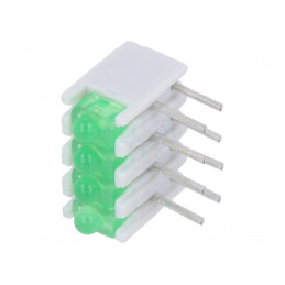 LED Verde cu 4 Diode și Lentilă Difuză 20mA | Electronic-mag.ro | Componente Electronice