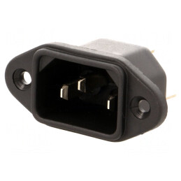 Conector Alimentare AC Soclu Tată 10A 250V | Electronic-mag.ro | Componente Electronice