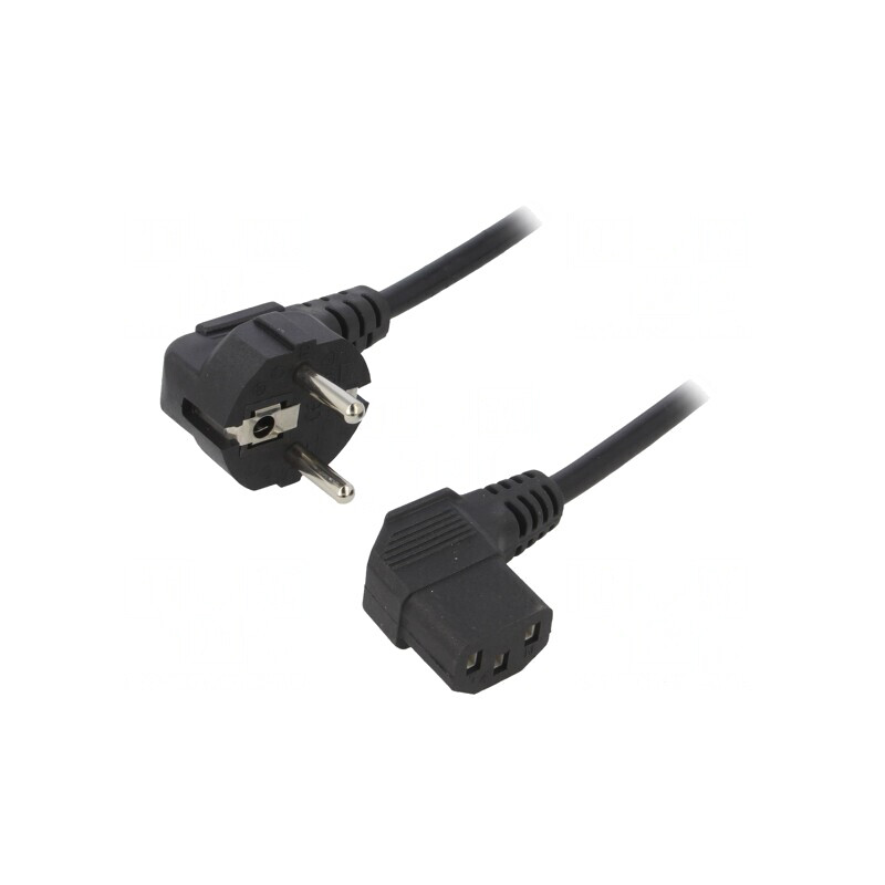 Cablu Schuko Negru 1,5m 10A 250V 3x0,5mm2 | Electronic-mag.ro | Componente Electronice