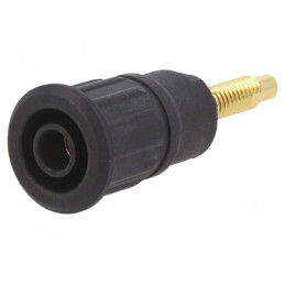 Soclu Banană Negru 4mm 32A 1kV Pe Panou | Electronic-mag.ro | Componente Electronice