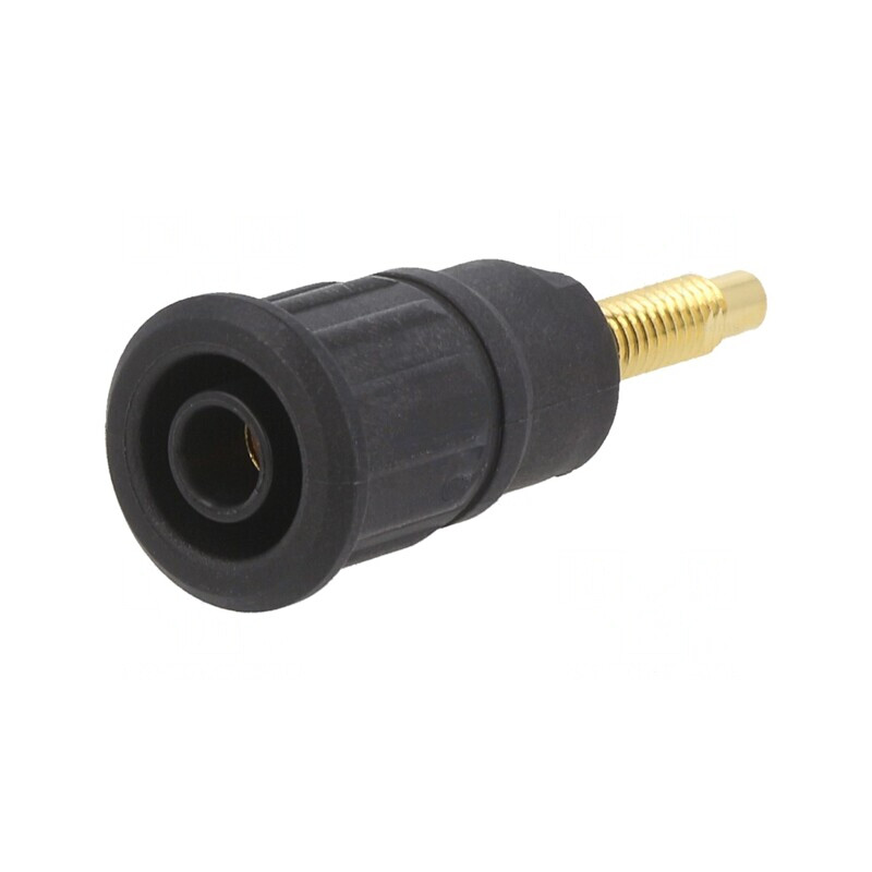 Soclu Banană Negru 4mm 32A 1kV Pe Panou | Electronic-mag.ro | Componente Electronice