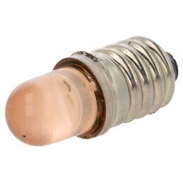 Lampă LED portocalie E10 230V | Electronic-mag.ro | Componente Electronice
