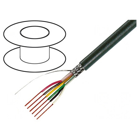 Cablu Ecranat PVC Gri 6x0,14mm2 49V | Electronic-mag.ro | Componente Electronice