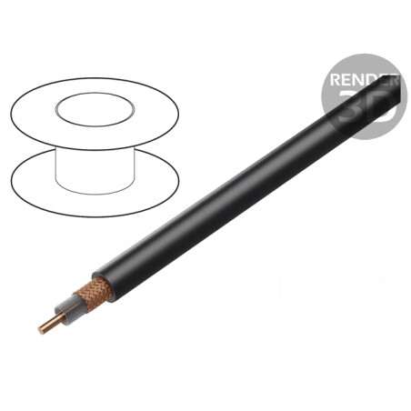 Cablu coaxial RG59 negru 100m FirestoP® | Electronic-mag.ro | Componente Electronice