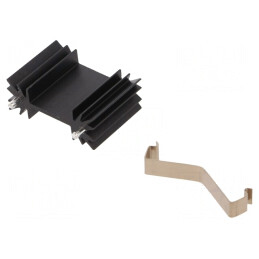 Radiator Negru Extrudat 25,4mm TO202/TO218/TO220/TOP3 | Electronic-mag.ro | Componente Electronice